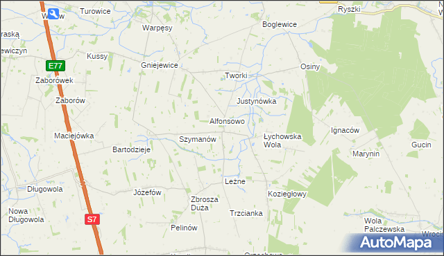 mapa Łychów, Łychów na mapie Targeo