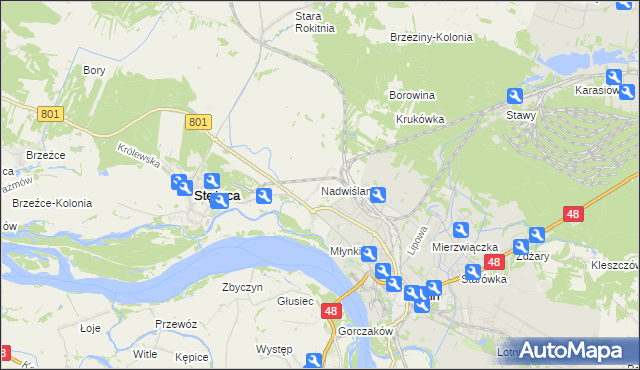 mapa Nadwiślanka, Nadwiślanka na mapie Targeo