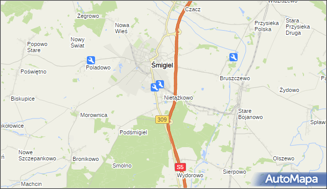 mapa Nietążkowo, Nietążkowo na mapie Targeo