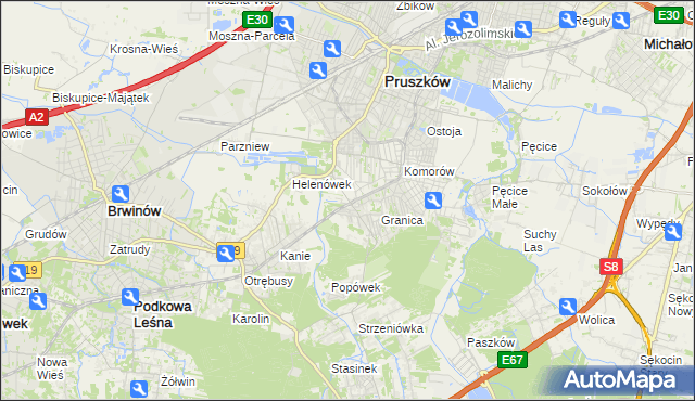 mapa Nowa Wieś gmina Michałowice, Nowa Wieś gmina Michałowice na mapie Targeo