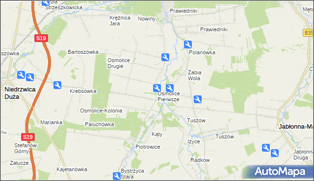 mapa Osmolice Pierwsze, Osmolice Pierwsze na mapie Targeo