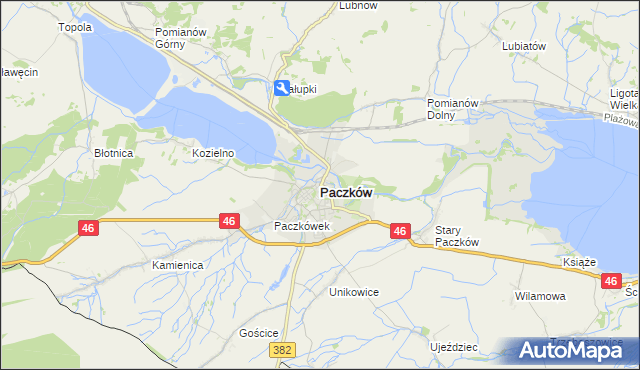 mapa Paczków powiat nyski, Paczków powiat nyski na mapie Targeo