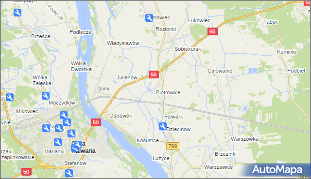 mapa Piotrowice gmina Karczew, Piotrowice gmina Karczew na mapie Targeo