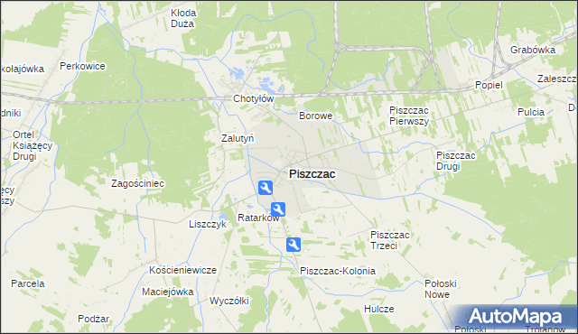 mapa Piszczac, Piszczac na mapie Targeo
