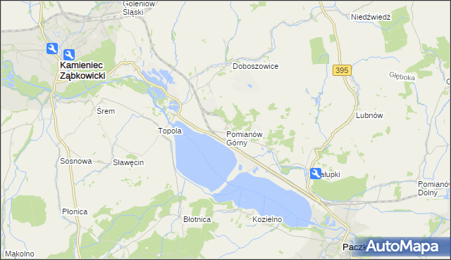 mapa Pomianów Górny, Pomianów Górny na mapie Targeo