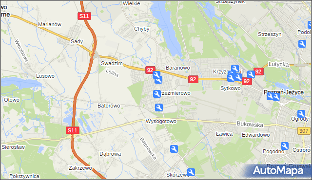 mapa Przeźmierowo, Przeźmierowo na mapie Targeo