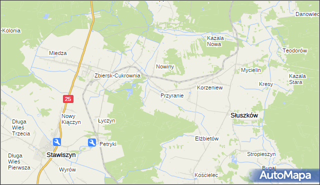 mapa Przyranie, Przyranie na mapie Targeo