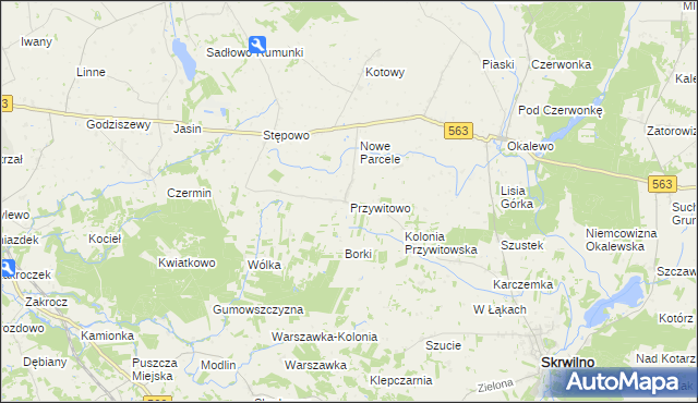 mapa Przywitowo, Przywitowo na mapie Targeo