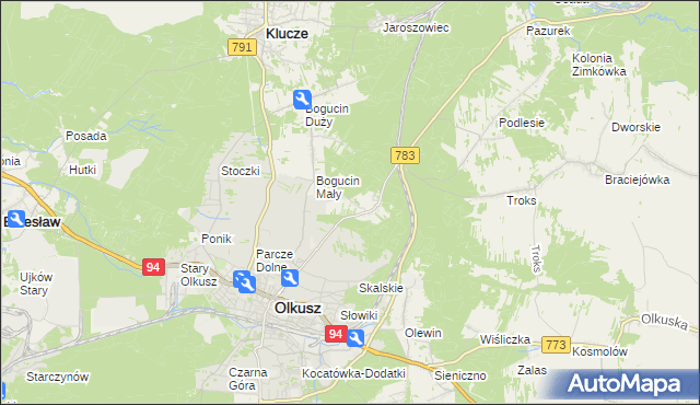 mapa Rabsztyn, Rabsztyn na mapie Targeo