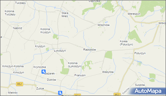 mapa Radostów gmina Mircze, Radostów gmina Mircze na mapie Targeo