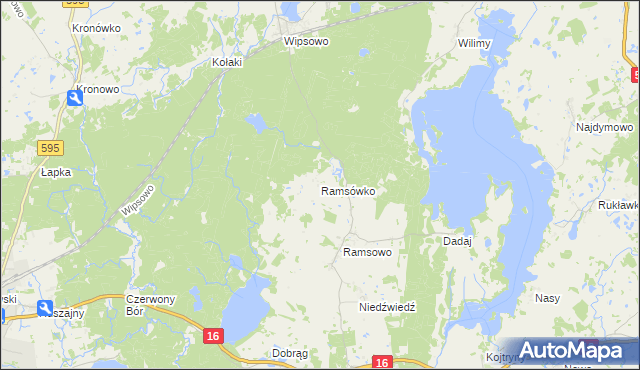 mapa Ramsówko, Ramsówko na mapie Targeo