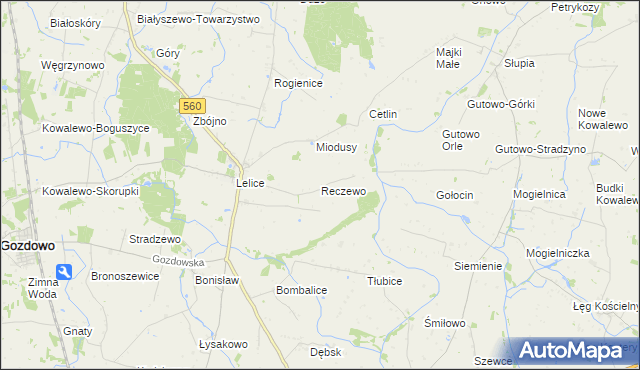 mapa Reczewo, Reczewo na mapie Targeo