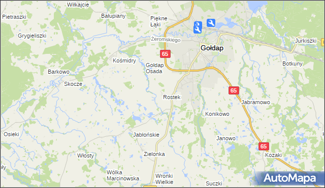 mapa Rostek, Rostek na mapie Targeo