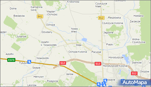 mapa Staw gmina Chełm, Staw gmina Chełm na mapie Targeo