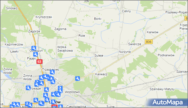 mapa Suleje, Suleje na mapie Targeo