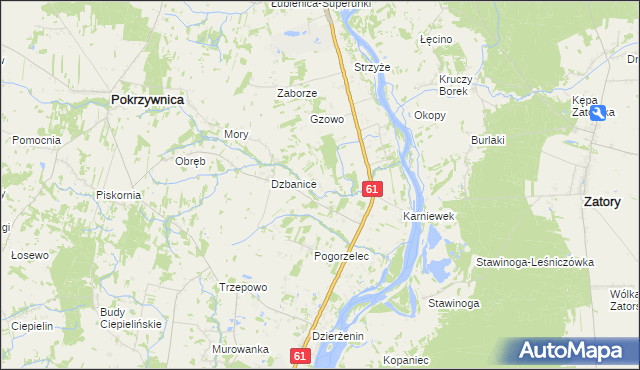 mapa Świeszewo gmina Pokrzywnica, Świeszewo gmina Pokrzywnica na mapie Targeo