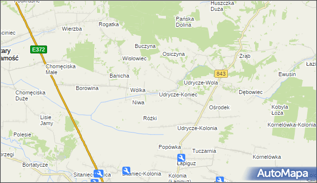 mapa Udrycze-Koniec, Udrycze-Koniec na mapie Targeo
