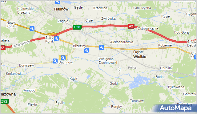 mapa Wielgolas Duchnowski, Wielgolas Duchnowski na mapie Targeo