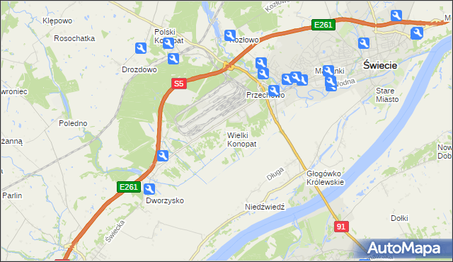 mapa Wielki Konopat, Wielki Konopat na mapie Targeo
