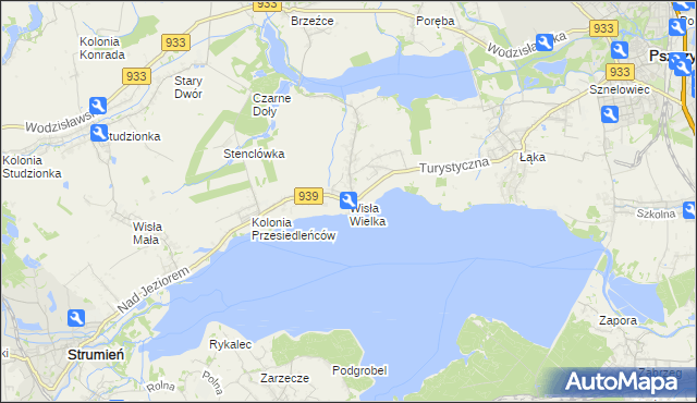 mapa Wisła Wielka, Wisła Wielka na mapie Targeo