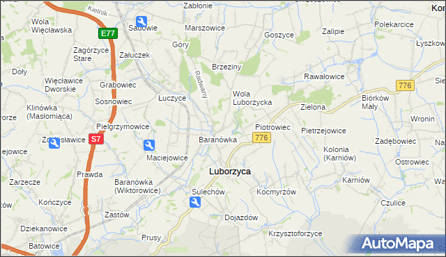 mapa Wysiołek Luborzycki, Wysiołek Luborzycki na mapie Targeo