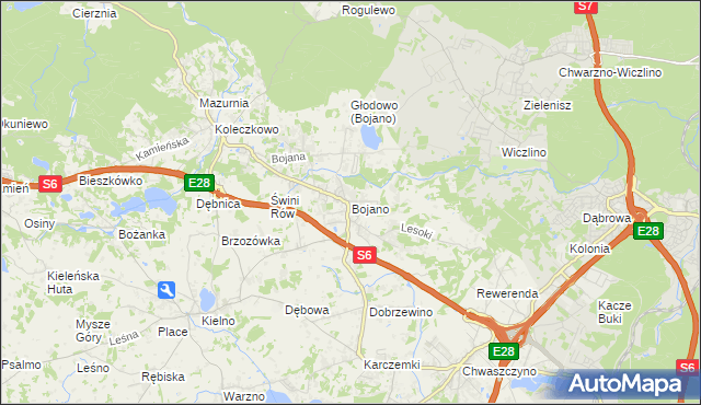 mapa Bojano, Bojano na mapie Targeo