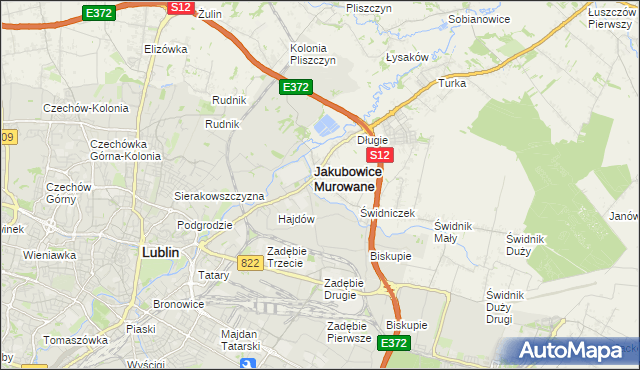 mapa Wólka powiat lubelski, Wólka powiat lubelski na mapie Targeo