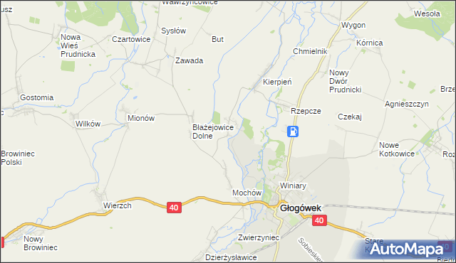 mapa Leśnik gmina Głogówek, Leśnik gmina Głogówek na mapie Targeo