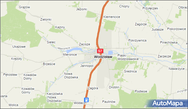 mapa Wodzisław, Wodzisław na mapie Targeo