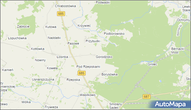 mapa Gorodzisko, Gorodzisko na mapie Targeo
