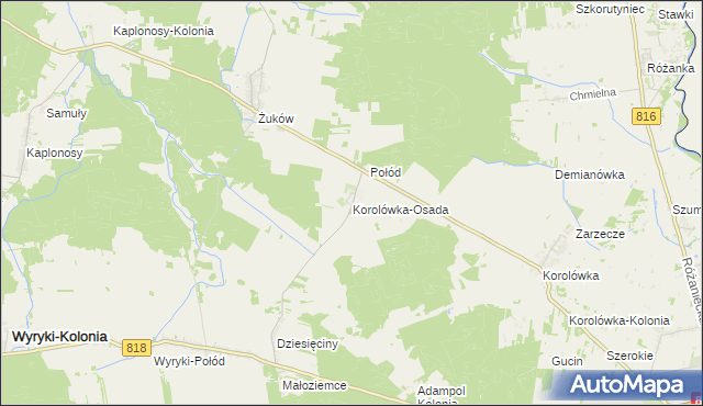 mapa Korolówka-Osada, Korolówka-Osada na mapie Targeo