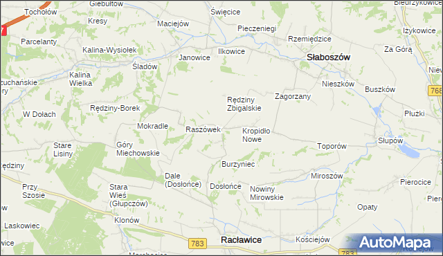 mapa Kropidło, Kropidło na mapie Targeo