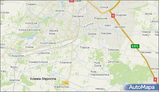 mapa Trablice, Trablice na mapie Targeo