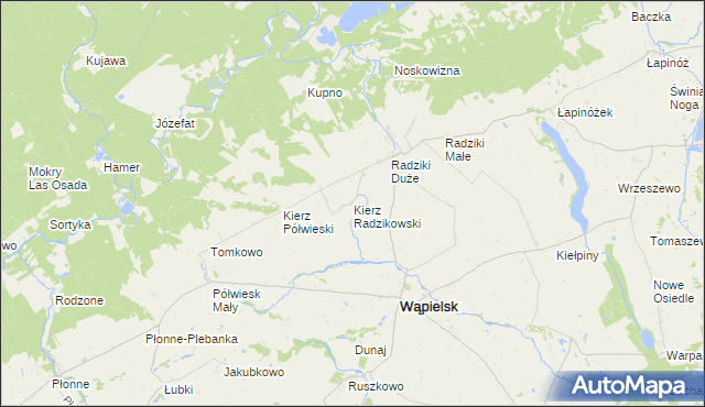 mapa Kierz Radzikowski, Kierz Radzikowski na mapie Targeo