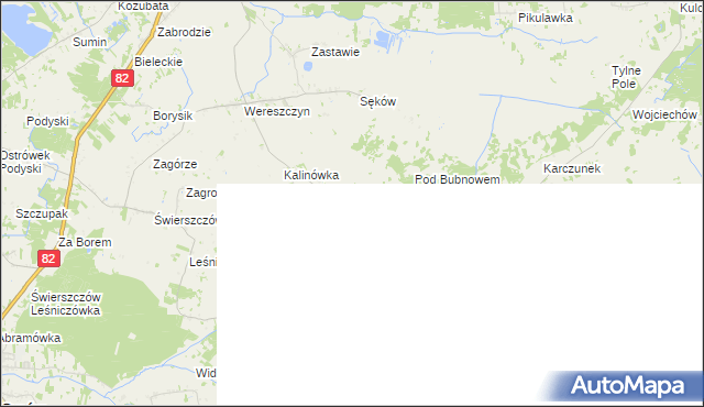 mapa Wielkopole gmina Urszulin, Wielkopole gmina Urszulin na mapie Targeo