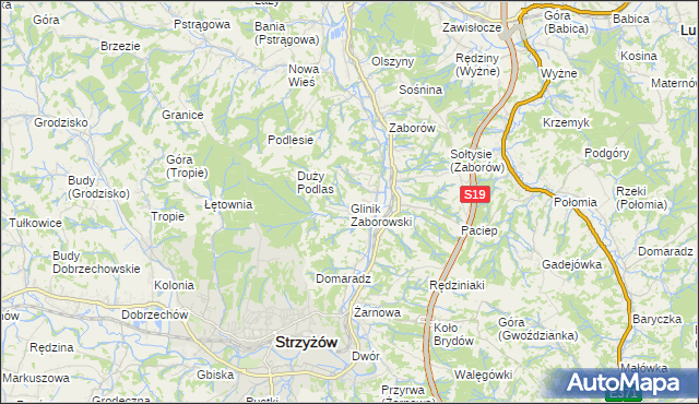 mapa Glinik Zaborowski, Glinik Zaborowski na mapie Targeo