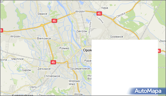 mapa Opola, Opole na mapie Targeo