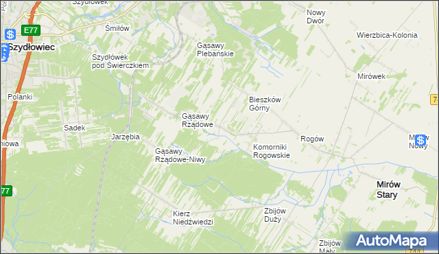 mapa Bieszków Dolny, Bieszków Dolny na mapie Targeo