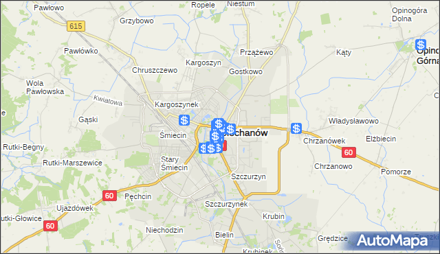 mapa Ciechanów, Ciechanów na mapie Targeo