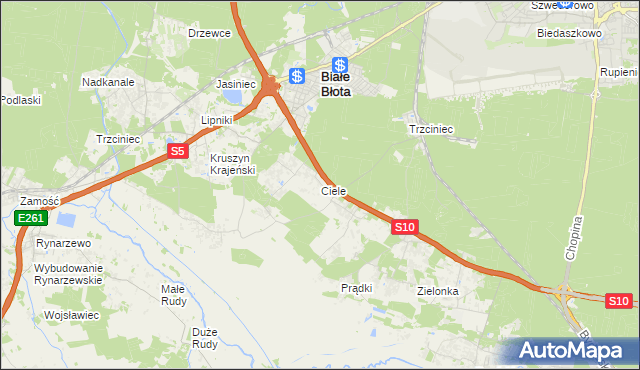 mapa Ciele, Ciele na mapie Targeo