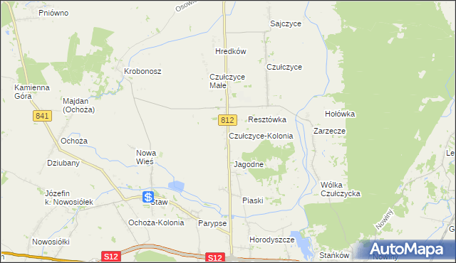 mapa Czułczyce-Kolonia, Czułczyce-Kolonia na mapie Targeo