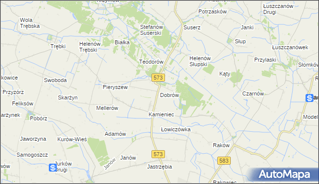 mapa Dobrów gmina Szczawin Kościelny, Dobrów gmina Szczawin Kościelny na mapie Targeo