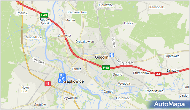 mapa Gogolin powiat krapkowicki, Gogolin powiat krapkowicki na mapie Targeo