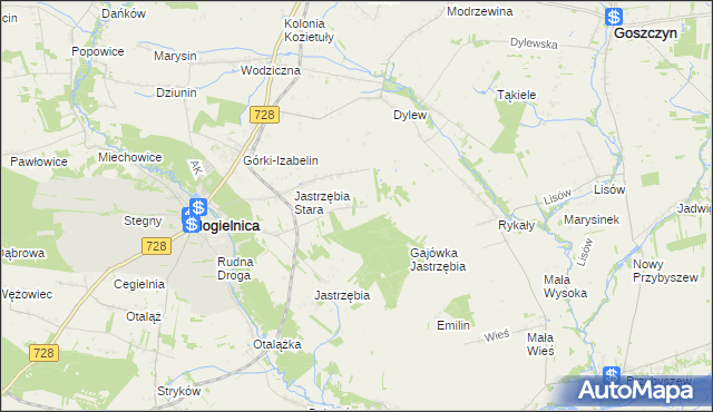 mapa Gracjanów, Gracjanów na mapie Targeo