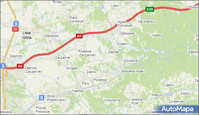 mapa Jodłówka gmina Tarnów, Jodłówka gmina Tarnów na mapie Targeo