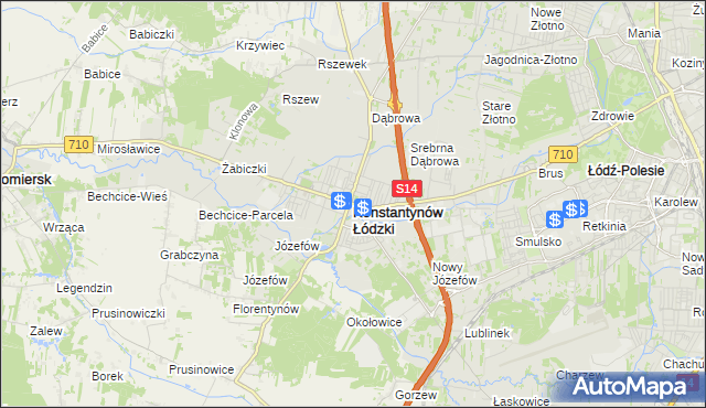 mapa Konstantynów Łódzki, Konstantynów Łódzki na mapie Targeo