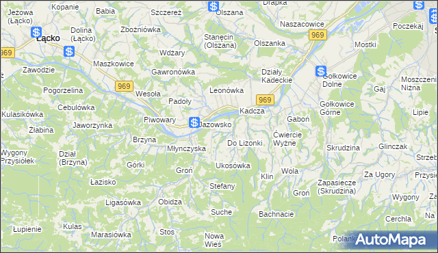 mapa Łazy Brzyńskie, Łazy Brzyńskie na mapie Targeo