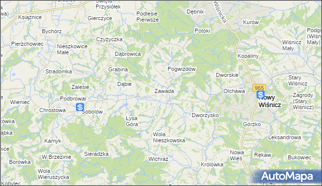 mapa Nieszkowice Wielkie, Nieszkowice Wielkie na mapie Targeo