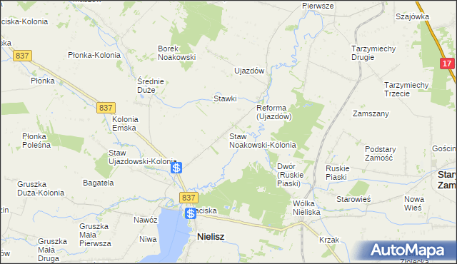 mapa Staw Noakowski-Kolonia, Staw Noakowski-Kolonia na mapie Targeo
