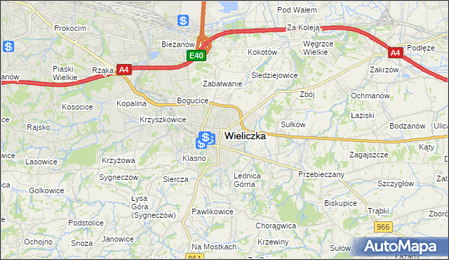 mapa Wieliczka, Wieliczka na mapie Targeo